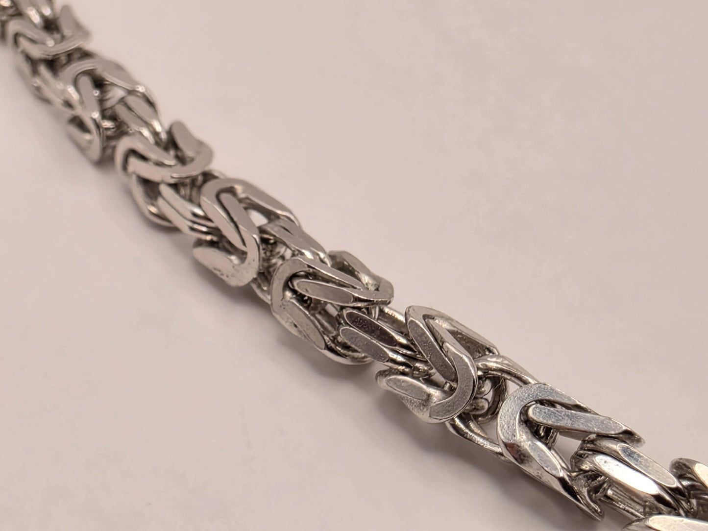 Sterling Silver Byzantine Necklace 24" 4mm - view 2