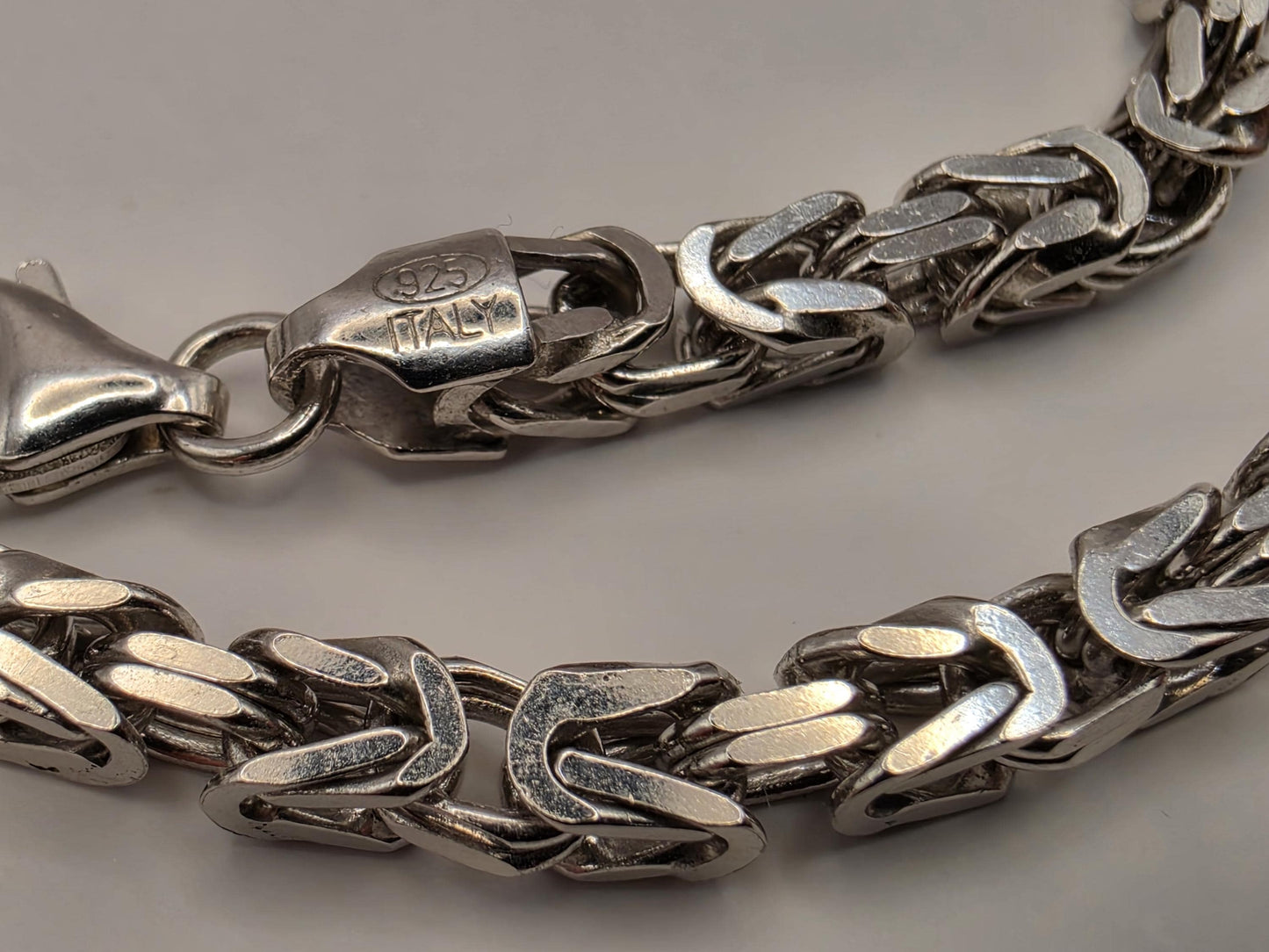 Sterling Silver Byzantine Necklace 24" 4mm - view 4