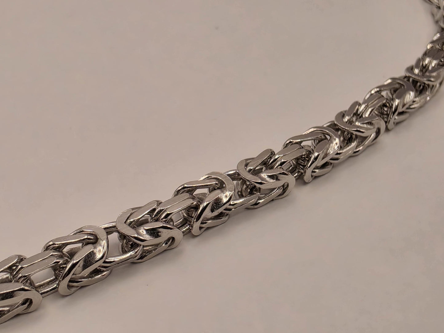 Sterling Silver Byzantine Necklace 22" 4mm - view 2