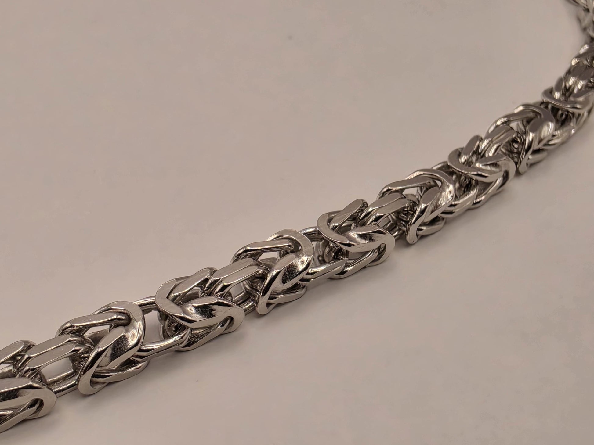 Sterling Silver Byzantine Necklace 22" 4mm - view 2