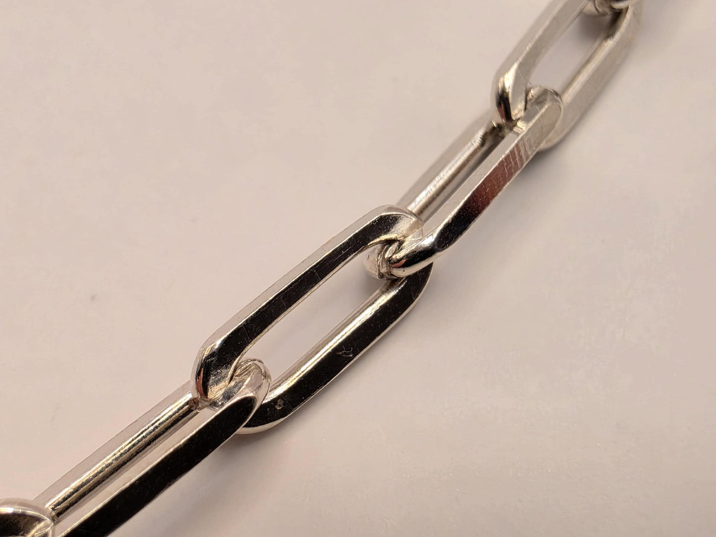 Sterling Silver Paperclip Necklace 20" 4.5mm - view 2