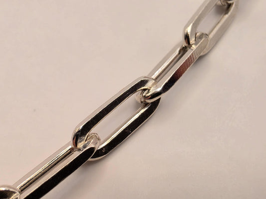 Sterling Silver Paperclip Necklace 20" 4.5mm - view 2