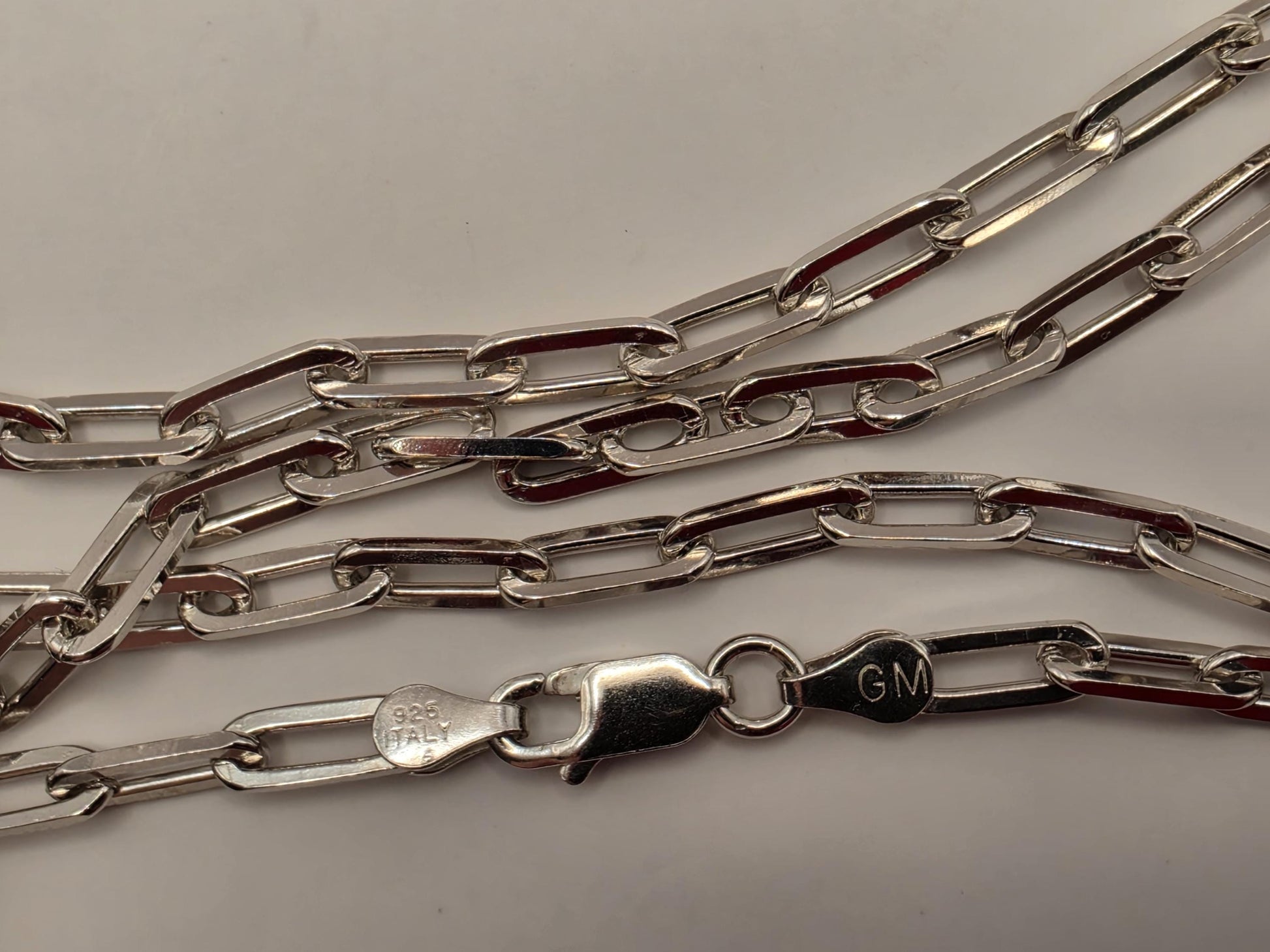 Sterling Silver Paperclip Necklace 20" 4.5mm - view 5