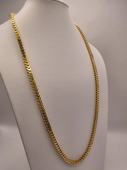 Gold Plated Sterling Silver Curb Necklace 30" 5.5mm - view 1