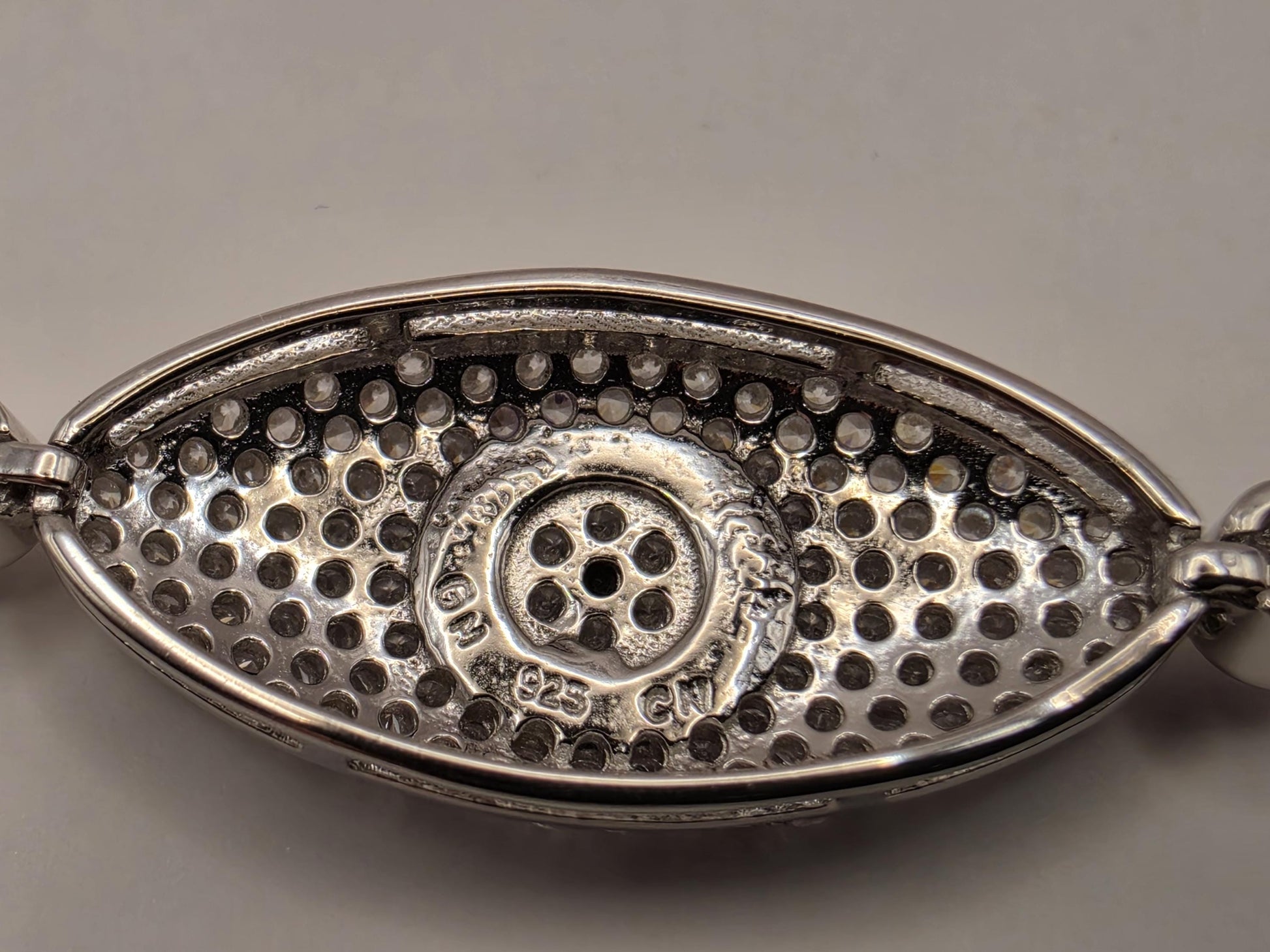 Sterling Silver Evil Eye Bracelet 7" 3.6mm - view 5