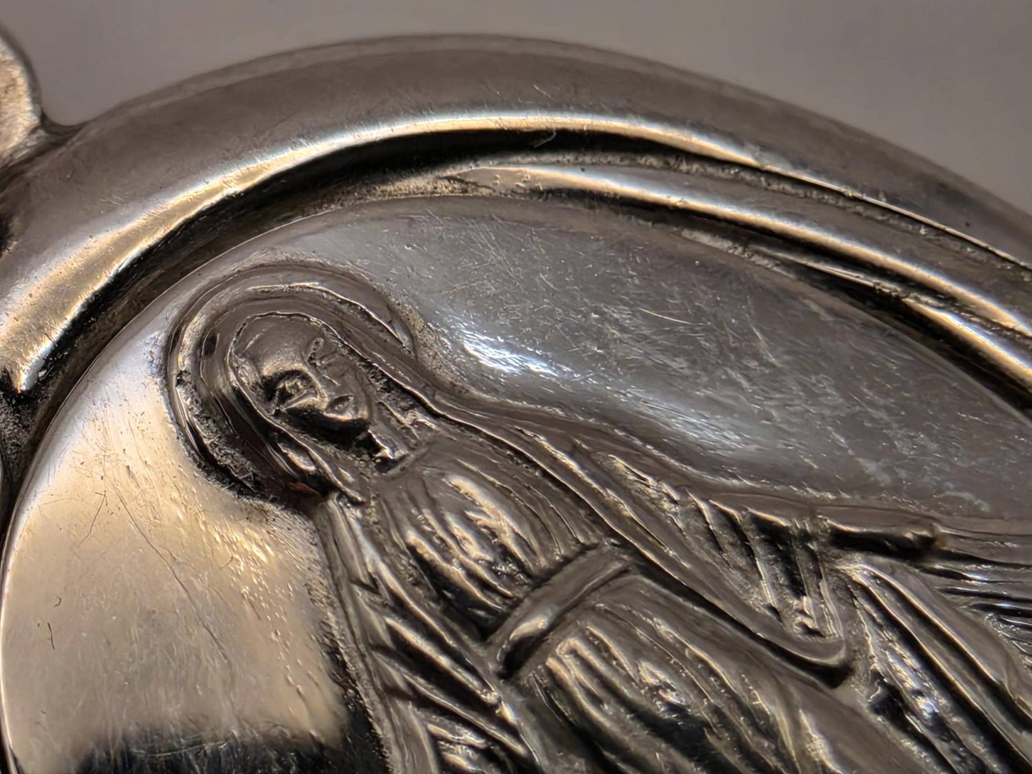 Sterling Silver Miraculous Medal Pendant 1 Inch - view 3