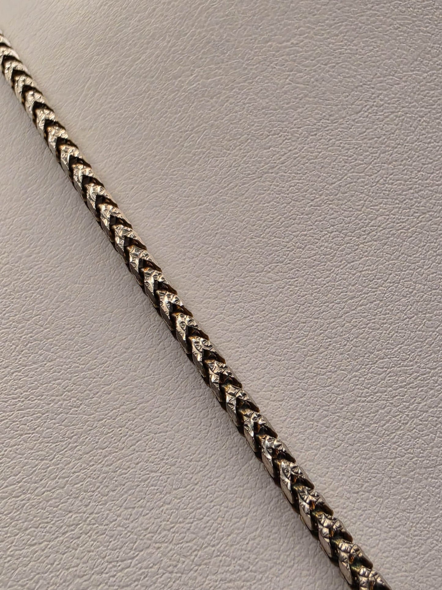 Two Tone Gold Plated Sterling Silver Franco Chain Necklace 22 Inch 2.3mm 14.4 Grams Unisex Jewelry