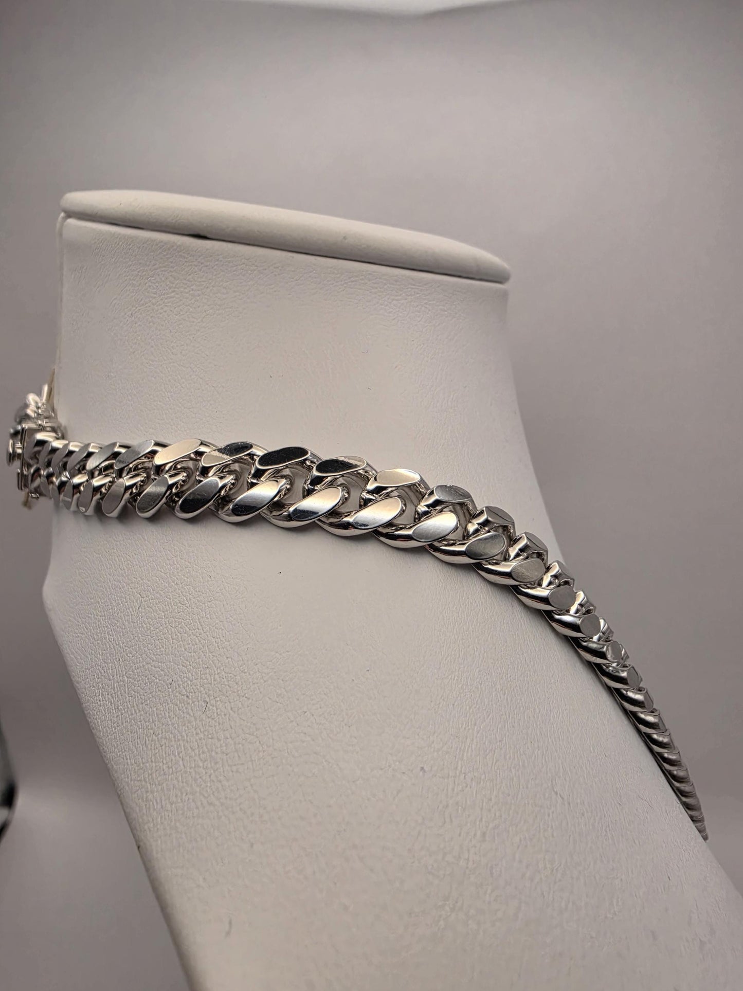 Heavy Sterling Silver Cuban Link Chain 20 Inch 9.63mm Mens 104.2 Grams Solid Curb Necklace Box Clasp Statement Jewelry