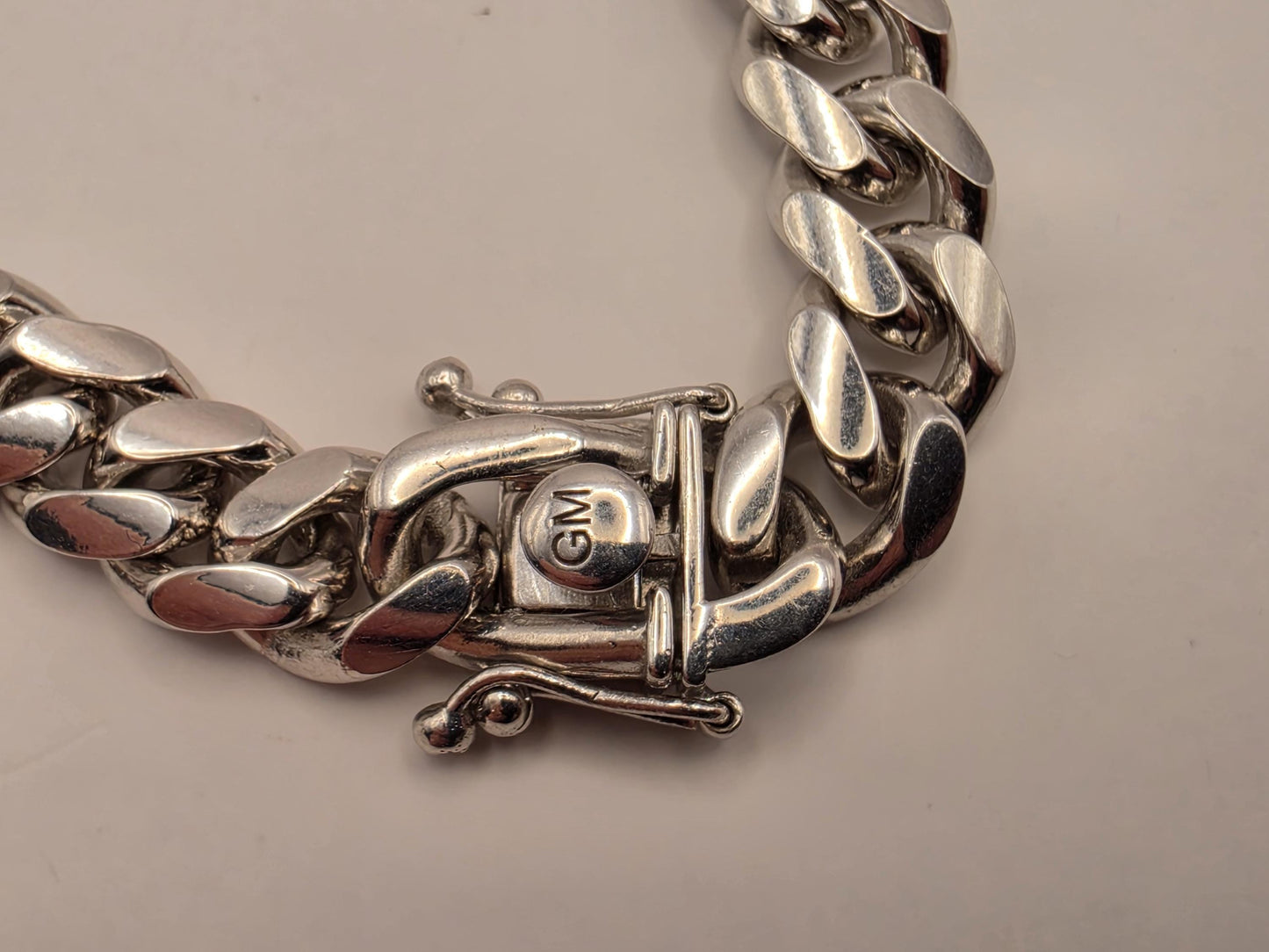 Heavy Sterling Silver Cuban Link Chain 22 Inch 8.3mm Mens 90 Grams Curb Necklace Box Clasp Statement Jewelry Gift