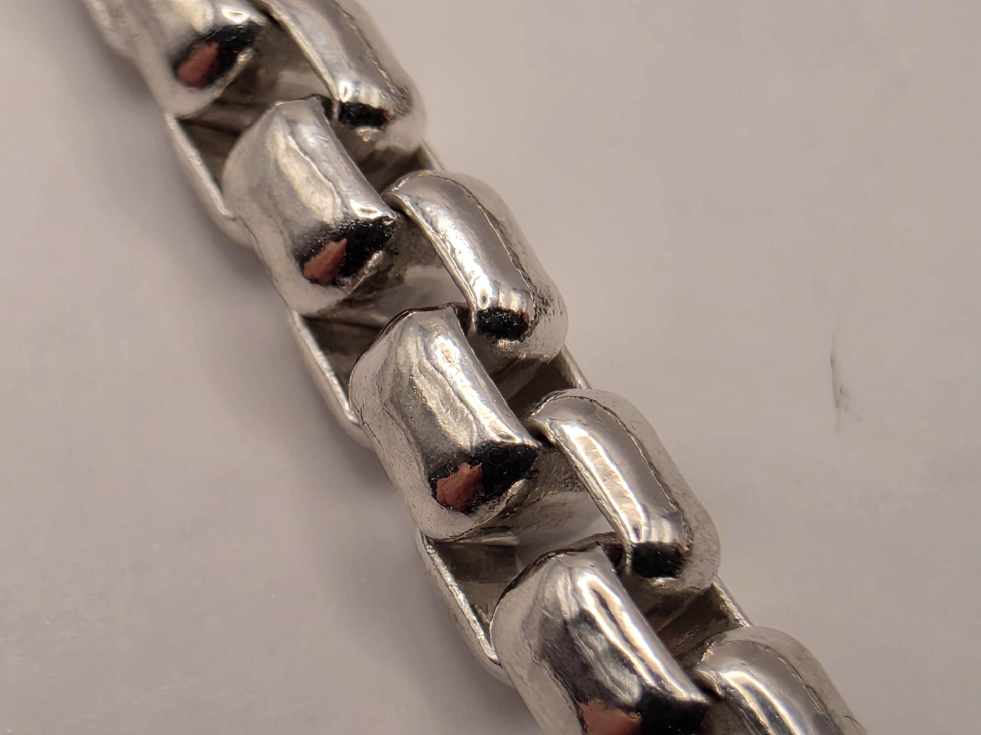 Sterling Silver Box Chain Necklace 20 Inch 4.45mm Mens Heavy Square Link 44.7 Grams Unisex Polished Jewelry Gift