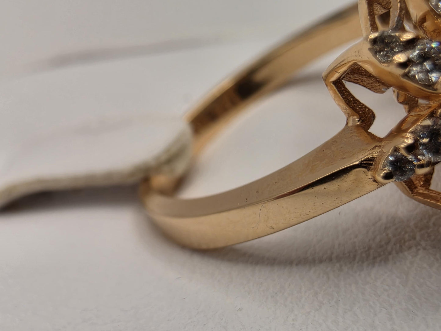 18K Yellow Gold Natural Diamond Evil Eye Statement Ring Size 7 5.79g Solid Gold Protection Amulet Fine Jewelry