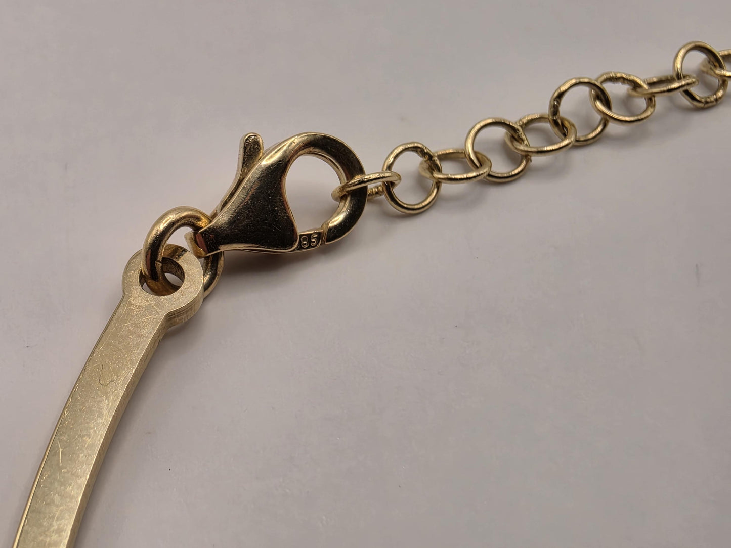 14K Yellow Gold Cross Bar Bracelet Adjustable 6.5 Inch 6.5 Inch adjustable 7.3g Solid Gold Religious Fine Jewelry Gift