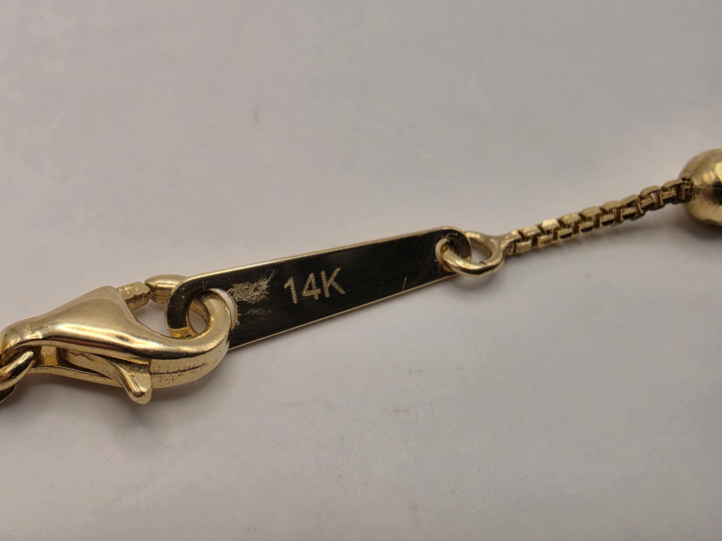 14K Yellow Gold Cross and Medallion Charm Bracelet 7.5 Inch 4.2g Solid Gold Religious Fine Jewelry Gift