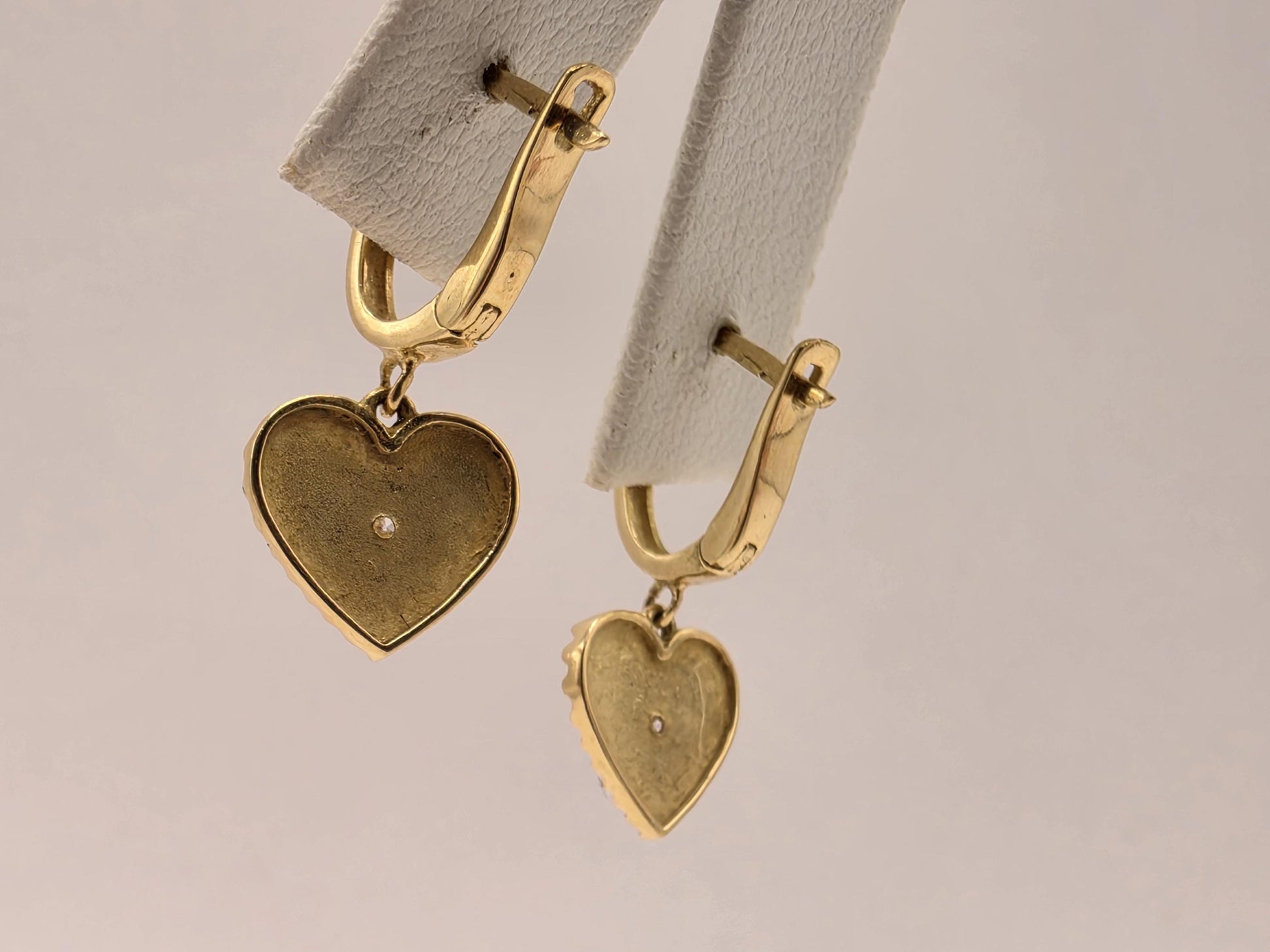 18K Yellow Gold Heart Leverback Drop Earrings 0.75 x 0.375 Inch 2g Solid Gold Fine Jewelry Gift for Her