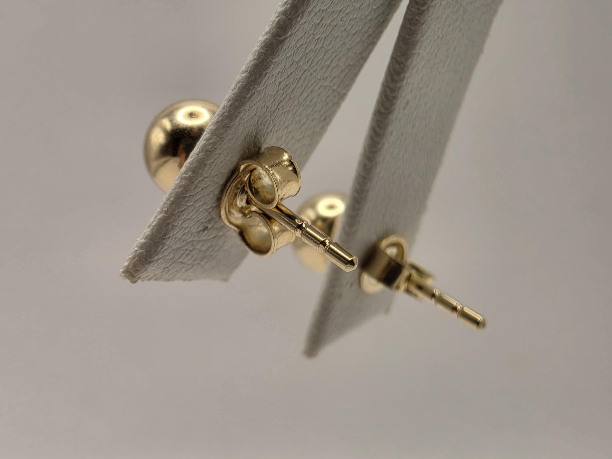 14K Yellow Gold Polished Ball Stud Earrings 0.25 Inch 1.3g Solid Gold Fine Jewelry Gift for Her