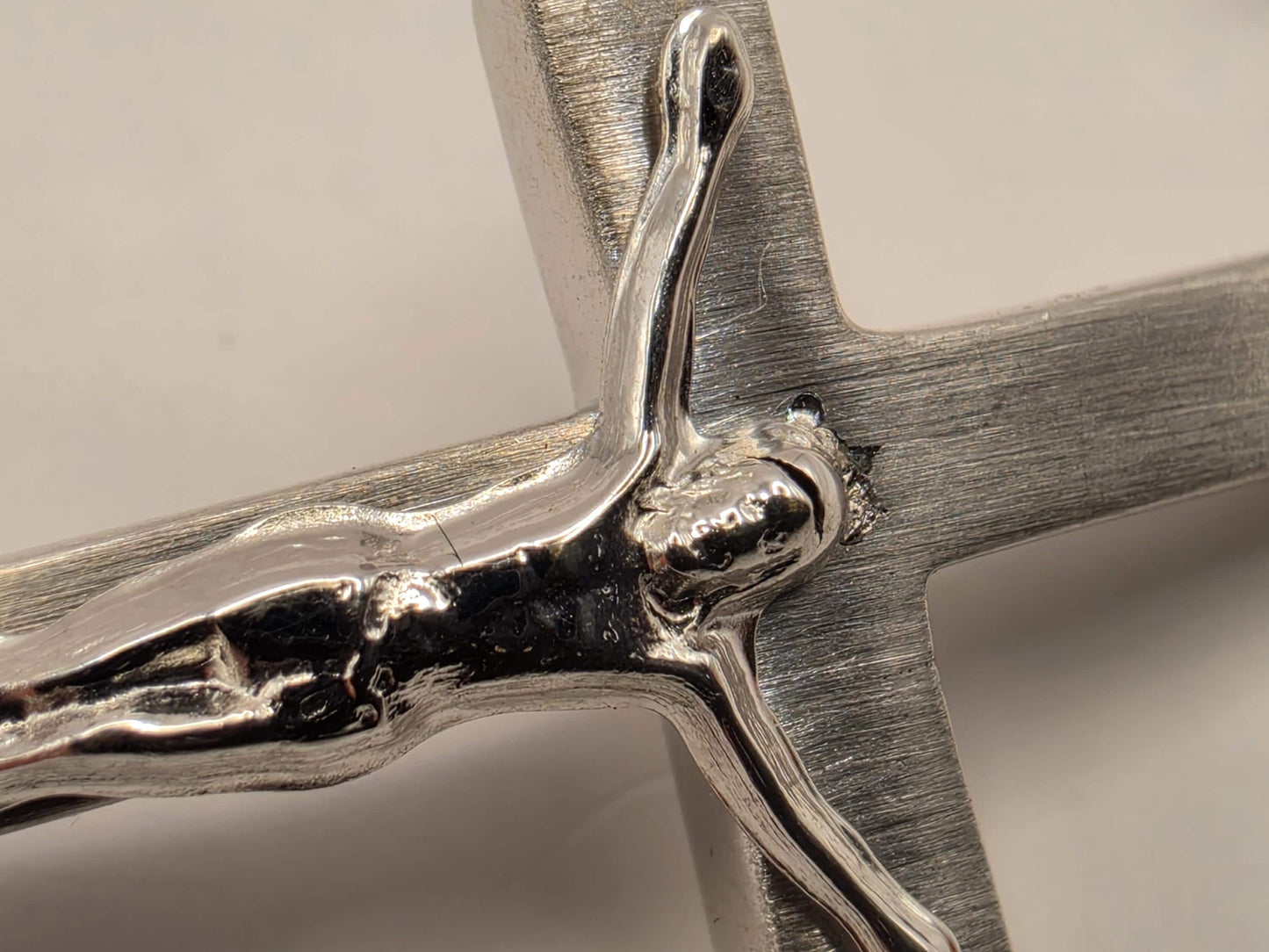 18K White Gold Crucifix Chain Bracelet 7 Inch 4.9g Solid Gold Religious Fine Jewelry Gift