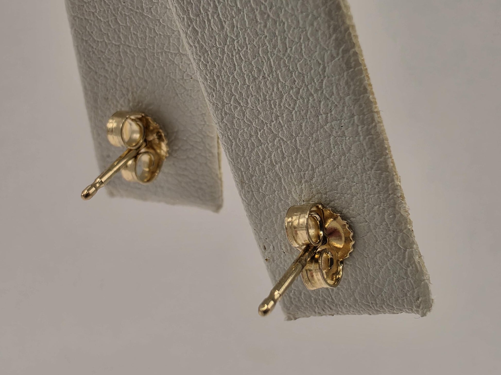 14K Yellow Gold CZ Solitaire Stud Earrings 0.25 Inch 1g Cubic Zirconia Solid Gold Fine Jewelry Gift for Her