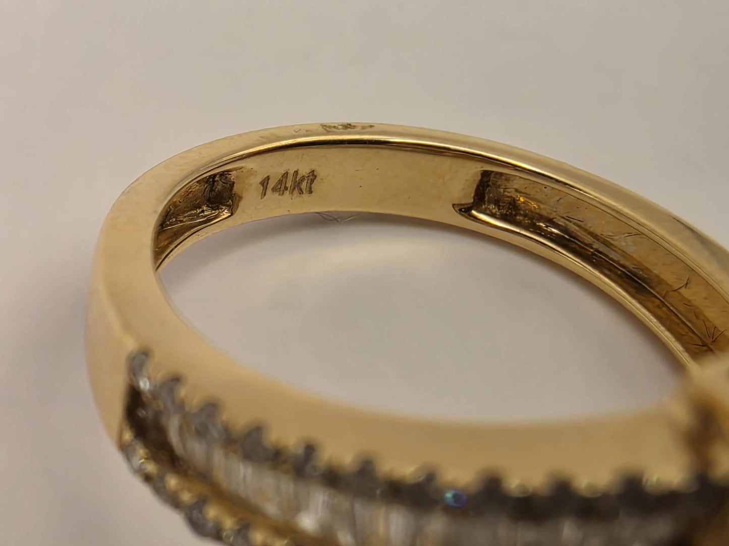 14K Yellow Gold 0.94 CT Natural Diamond Statement Ring Size 7 3.6g Solid Gold Statement Fine Jewelry Gift
