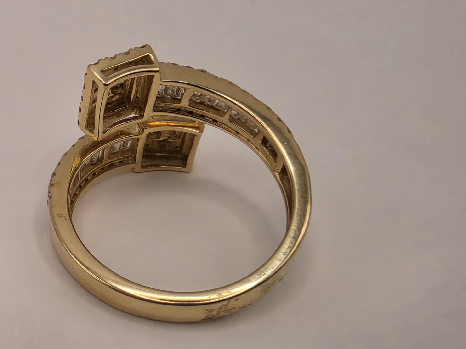14K Yellow Gold 0.94 CT Natural Diamond Statement Ring Size 7 3.6g Solid Gold Statement Fine Jewelry Gift