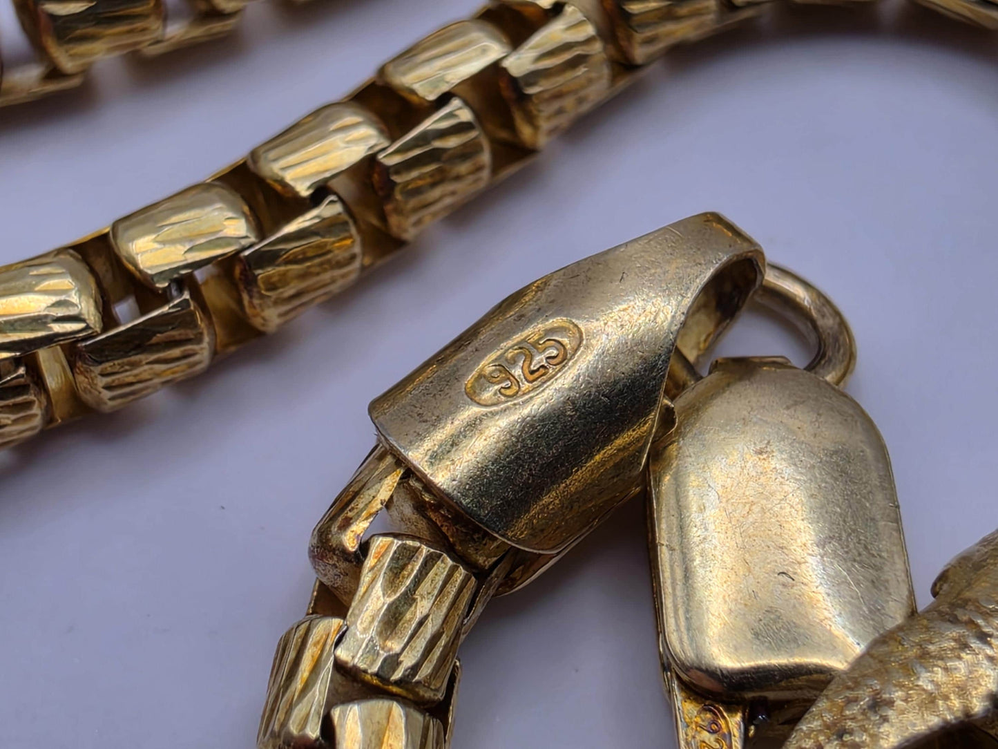 Gold Plated Sterling Silver Box Chain 22" 3.2mm 26g