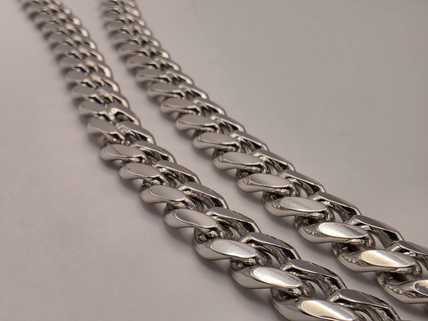 Heavy Sterling Silver Cuban Link Chain 20 Inch 9.43mm Mens 105.6 Grams Solid Curb Necklace Box Clasp Statement Jewelry