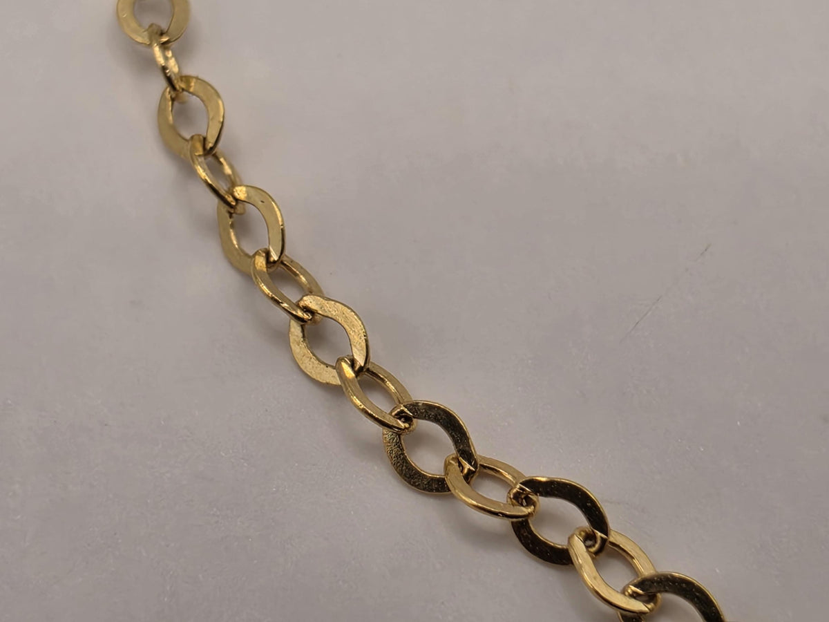14K Yellow Gold Evil Eye Bracelet, 0.54 CT Blue Sapphire & 0.38 CT Natural Diamond, 7 Inch Fine Jewelry