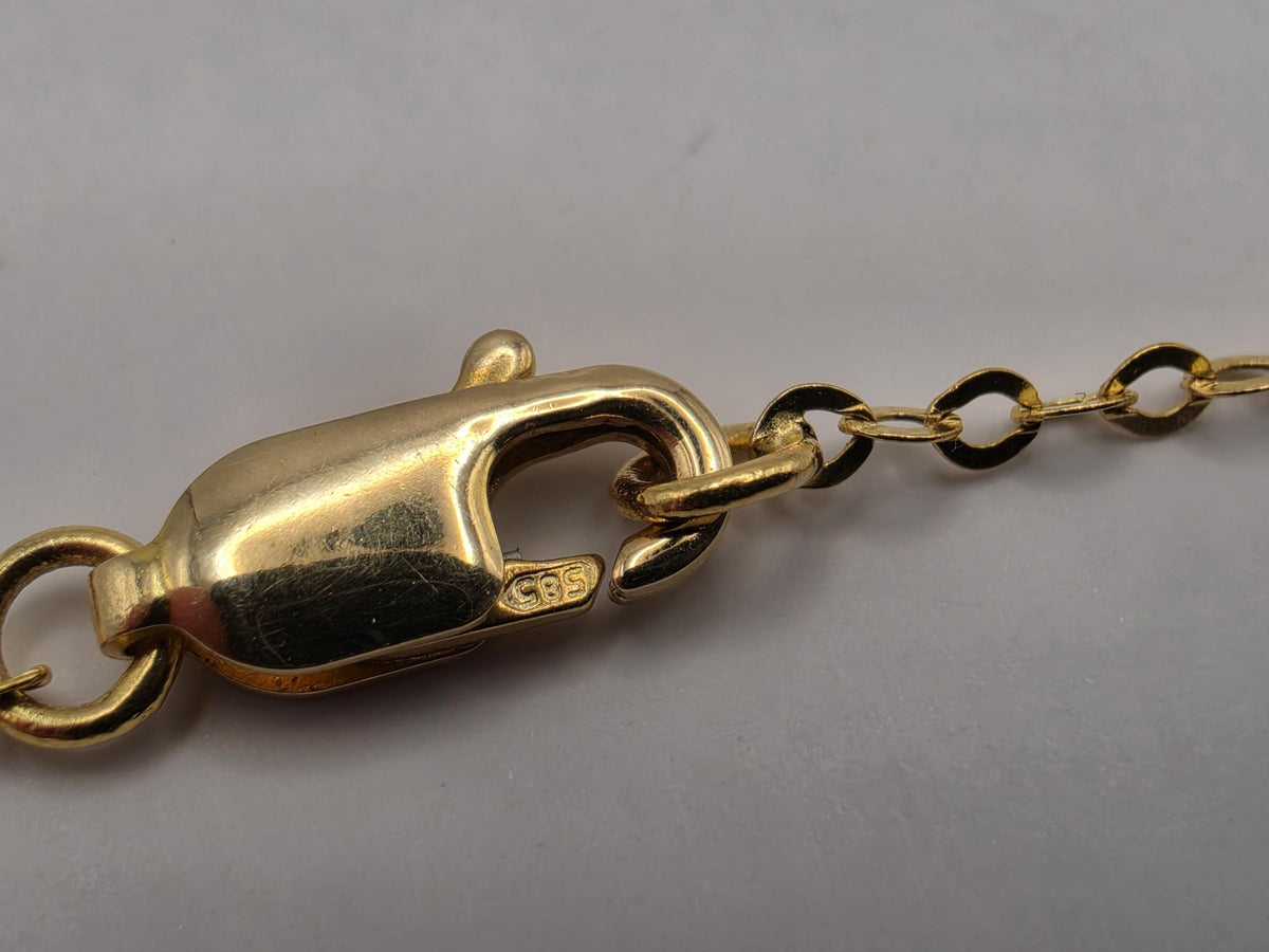 14K Yellow Gold Evil Eye Bracelet, 0.27 CT Blue Sapphire & 0.26 CT Natural Diamond, 7 Inch Fine Jewelry