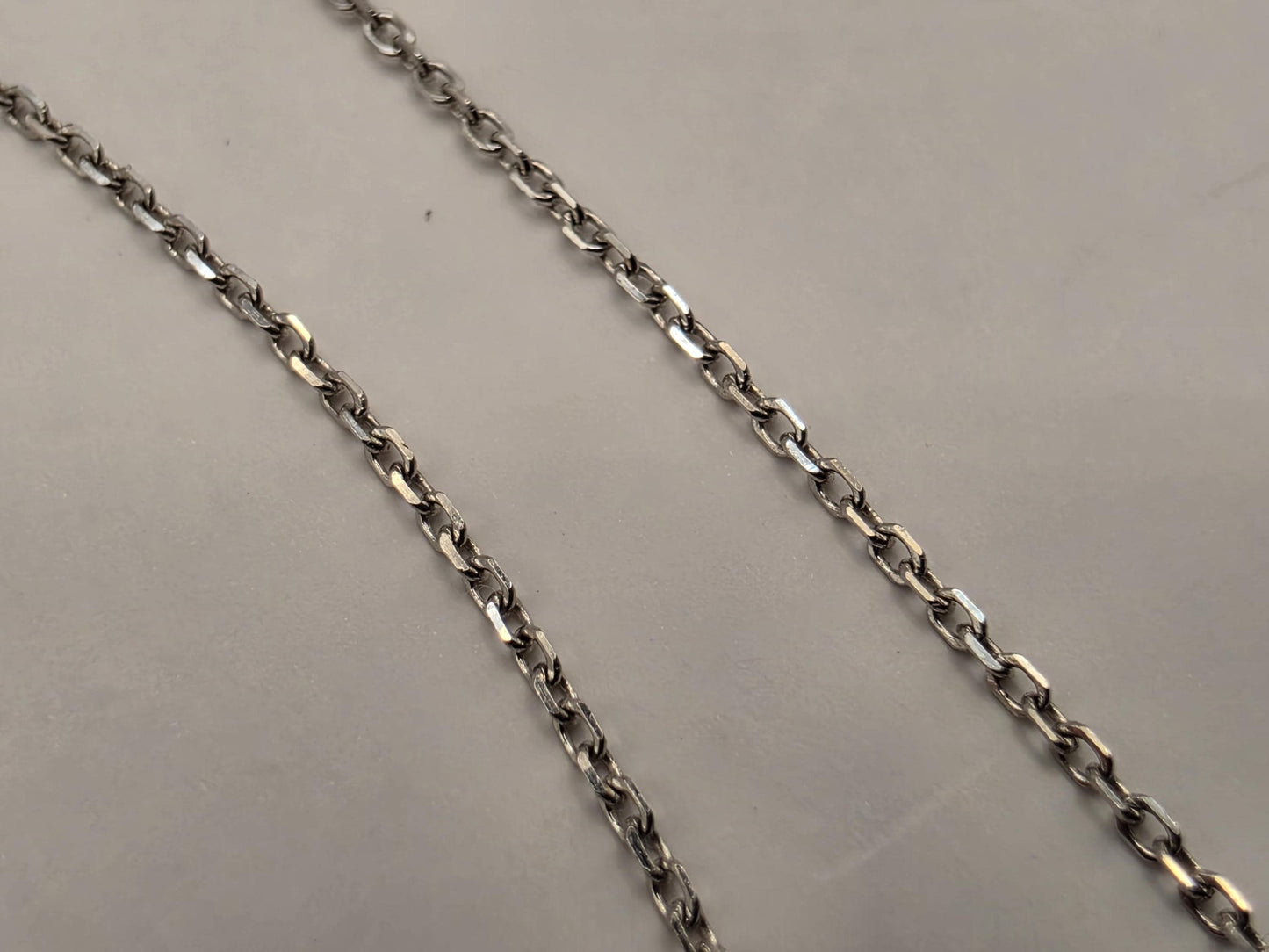 14K White Gold Lab Diamond Bezel Solitaire Necklace 18 Inch 2.1g Solid Gold Fine Jewelry Gift for Her