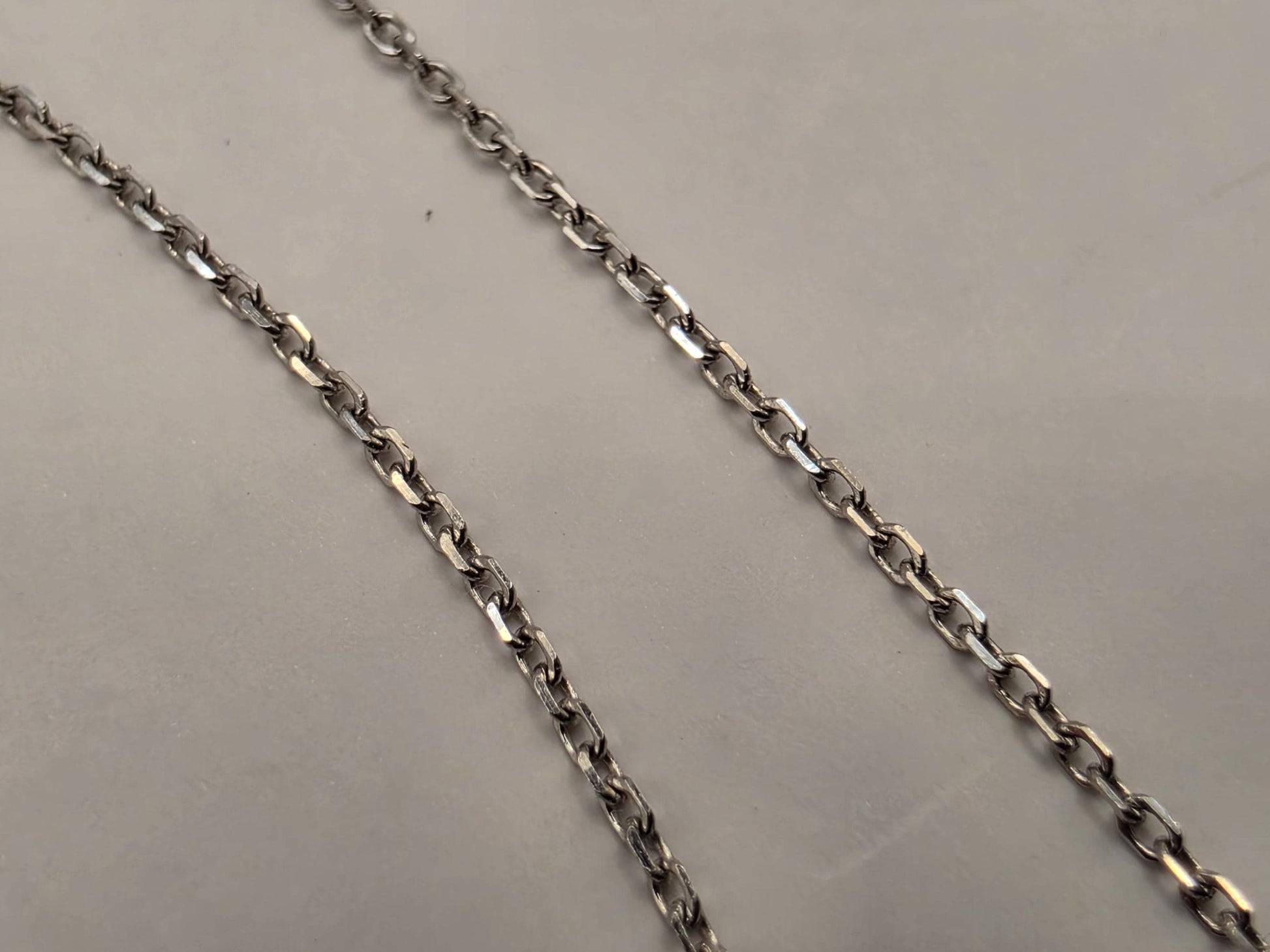 14K White Gold Lab Diamond Bezel Solitaire Necklace 18 Inch 2.1g Solid Gold Fine Jewelry Gift for Her