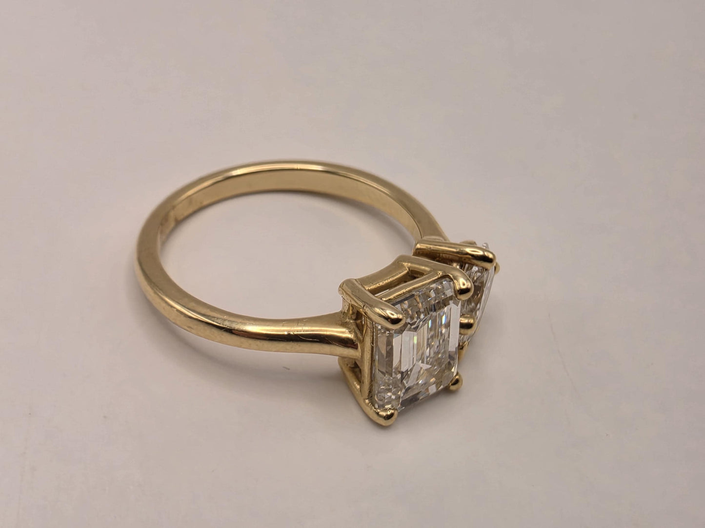 14K Yellow Gold Two-Stone Bypass Ring Size 7 3.7g Solid Gold Statement Fine Jewelry Gift