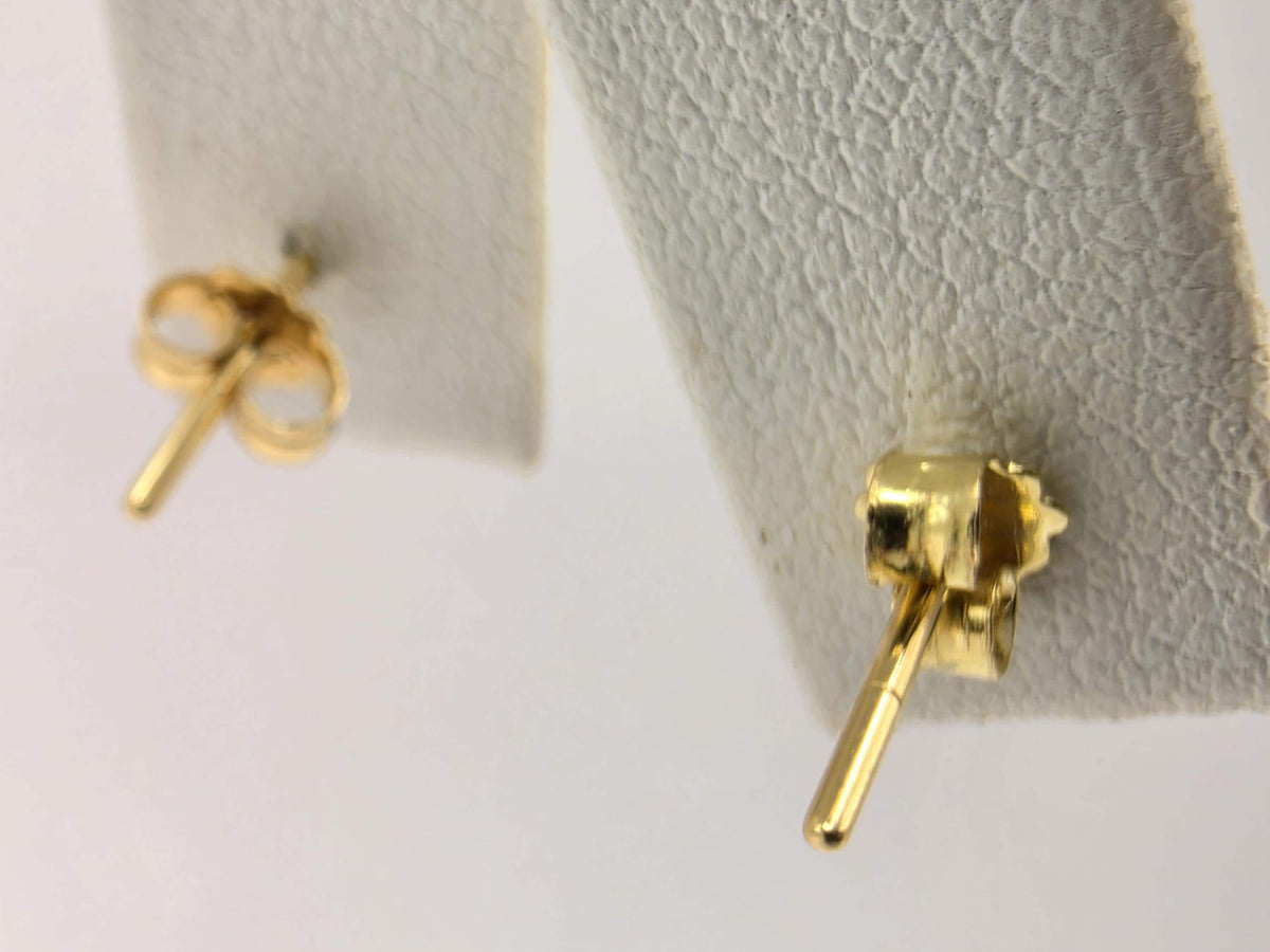 18K Yellow Gold Open Star Stud Earrings, 0.375 Inch, 0.8g Celestial Fine Jewelry