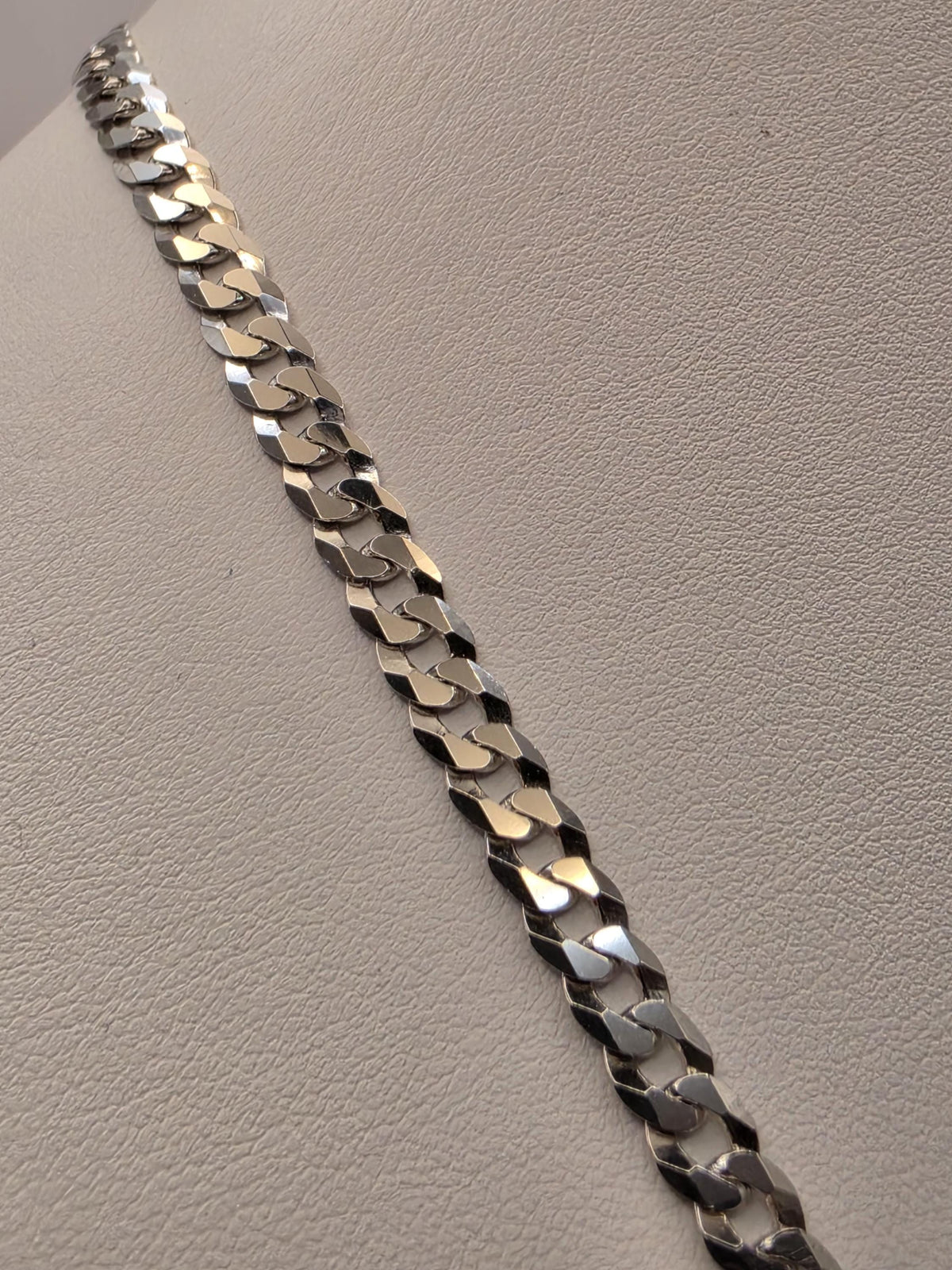 Sterling Silver Curb Link Necklace | 24 Inch 5mm Cuban Chain