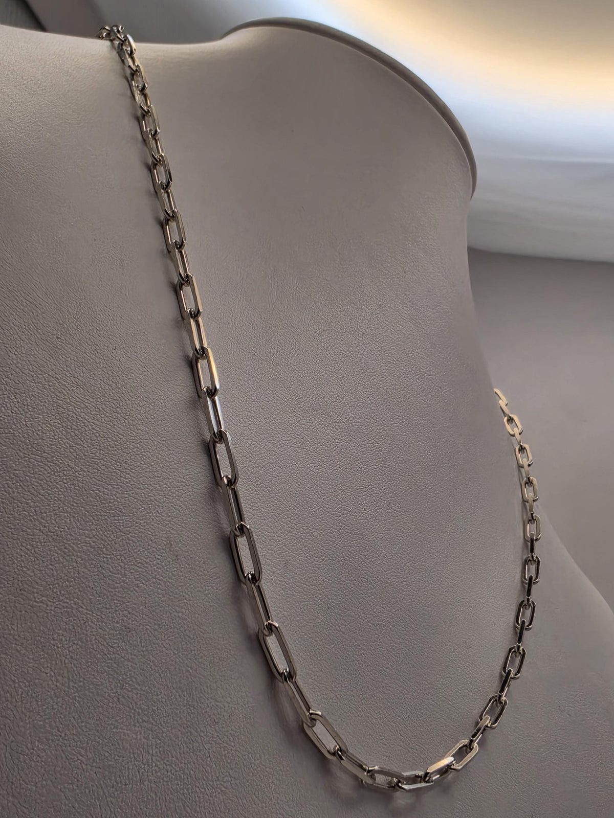 Sterling Silver Paperclip Chain Necklace, 22 Inch, 3.75mm Elongated Links