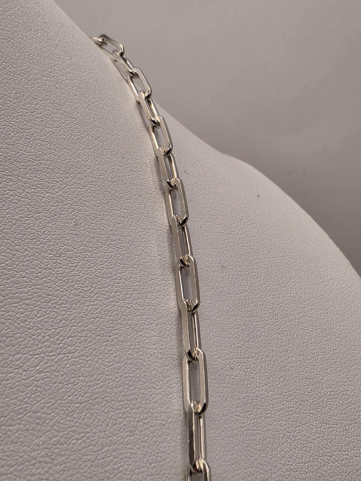 Sterling Silver Paperclip Chain Necklace, 22 Inch, 3.75mm Elongated Links