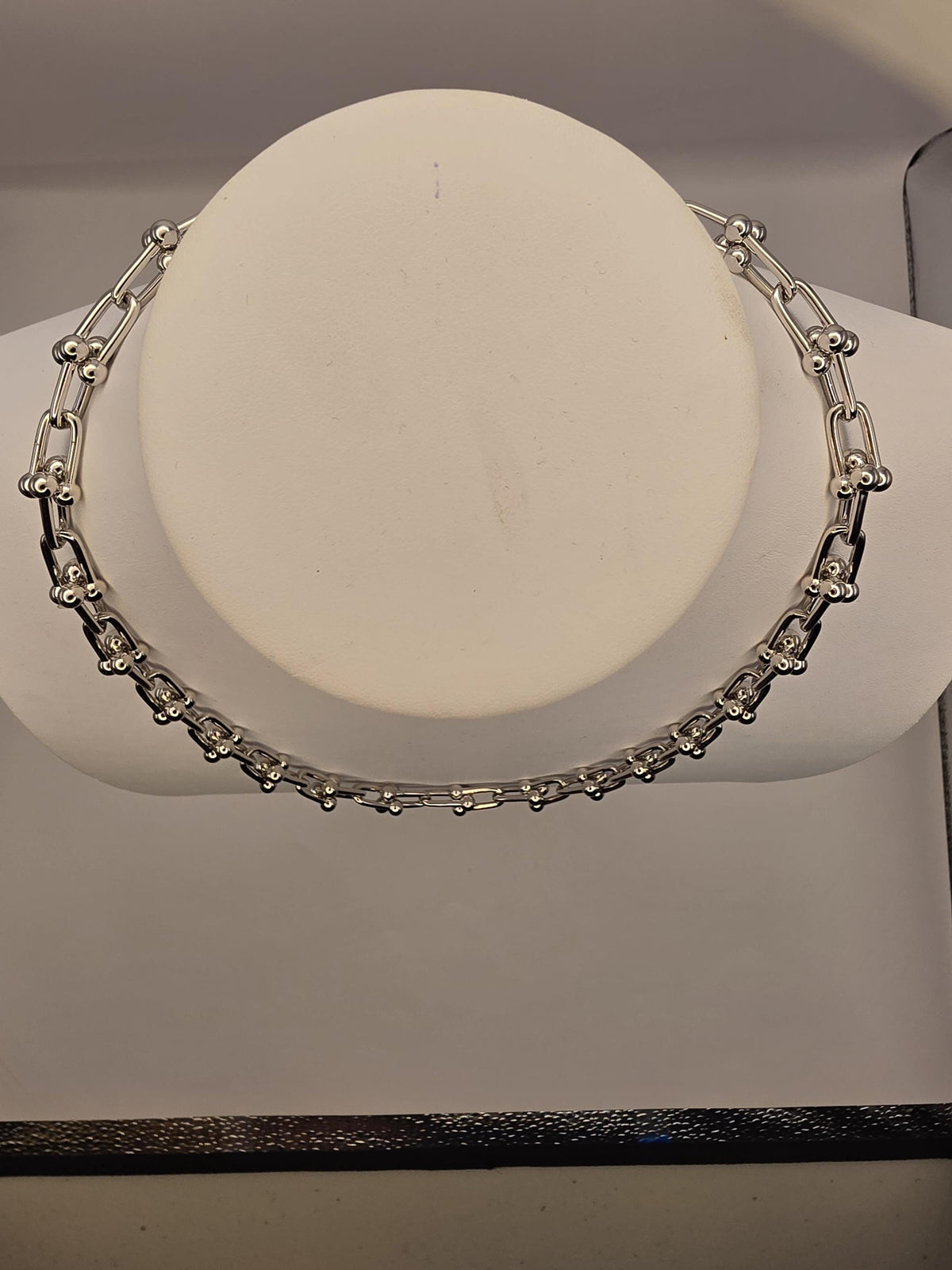 Heavy Sterling Silver Barbell Link Necklace | 20 Inch Statement Chain, 74.5g