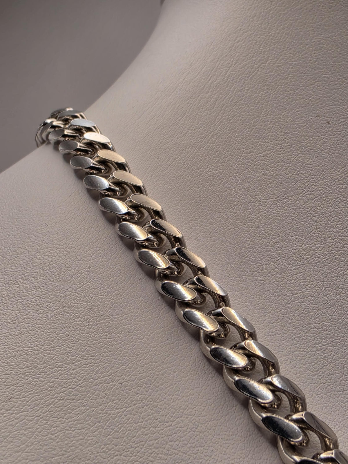 Heavy Sterling Silver Cuban Link Necklace | 22 Inch Curb Chain, 90.2g