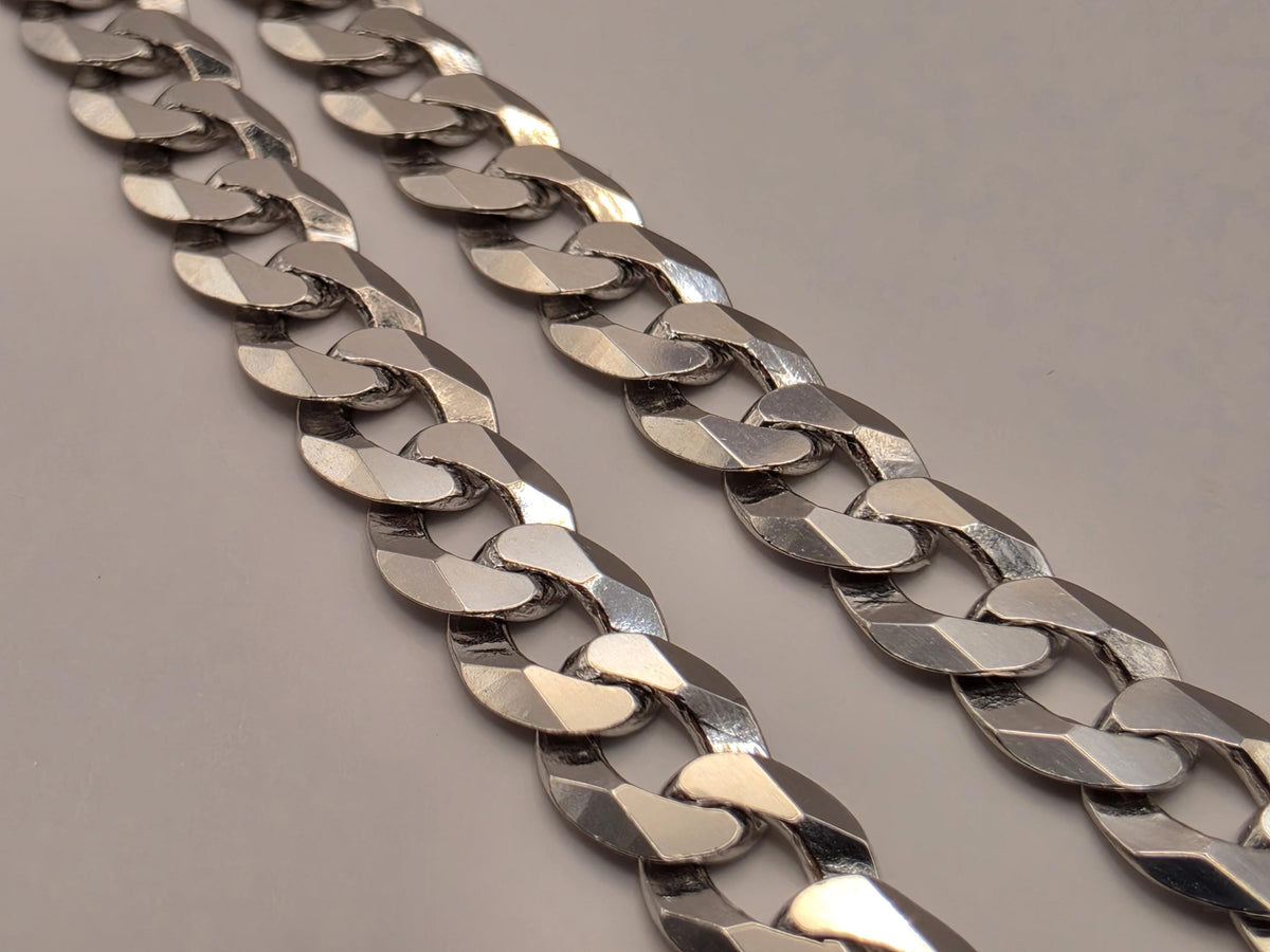 Sterling Silver Curb Link Necklace | 24 Inch 5mm Cuban Chain