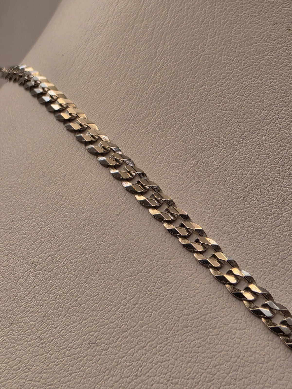 Sterling Silver Curb Chain Necklace | 20 Inch 4mm Link Chain