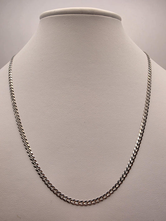 Sterling Silver Curb Chain Necklace | 20 Inch 4mm Link Chain