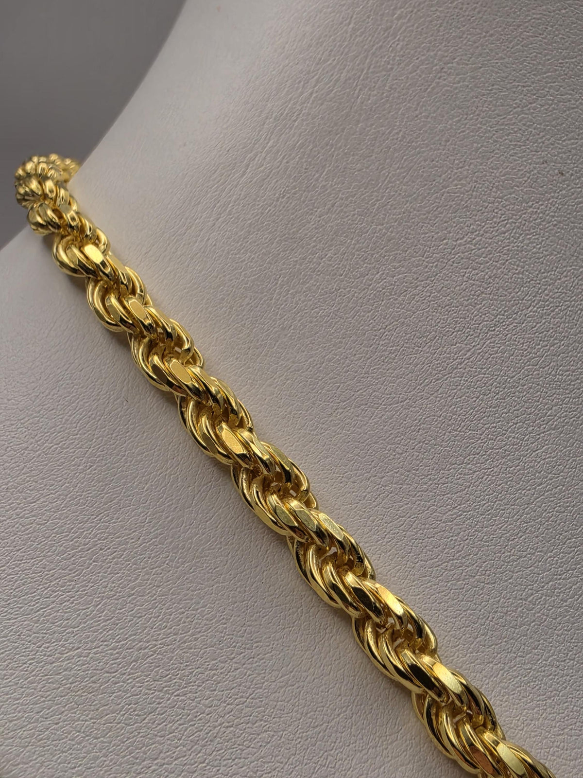 Heavy Gold Plated Sterling Silver Rope Chain Necklace 24 Inch 5mm 66g Statement Chain | Clamdiggers Forge