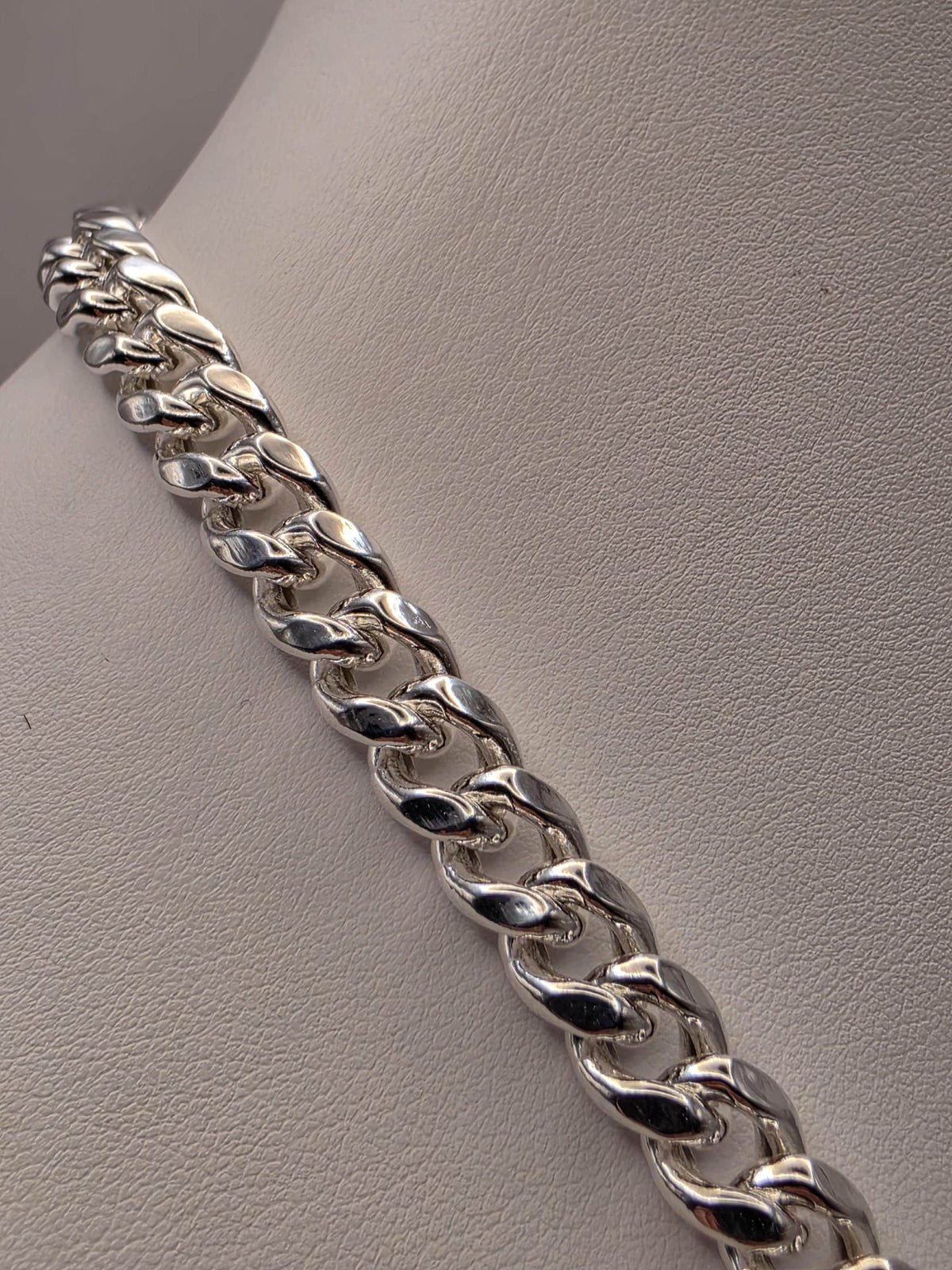 Heavy Sterling Silver Cuban Link Necklace 22 Inch 9mm 53.9g Curb Chain Mens Statement Jewelry | Clamdiggers Forge